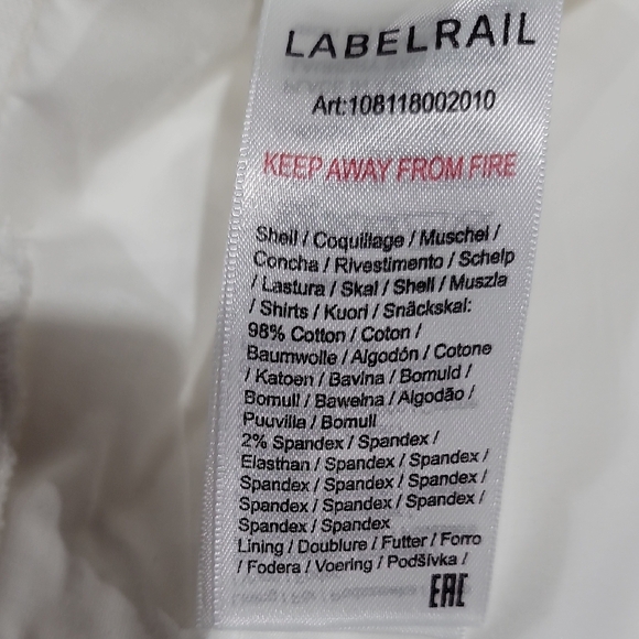 Labelrail X Nashville Tash Nwt Stretch Denim White Puff Sleeve Mini Dress - Picture 7 of 7